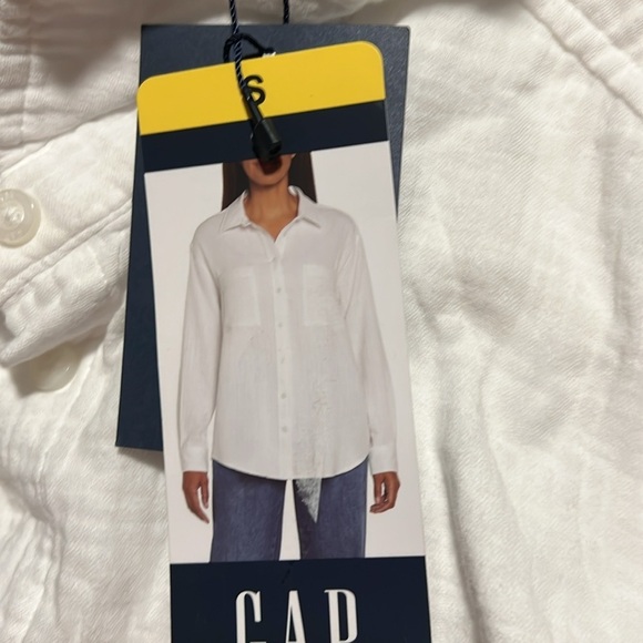 NWT Gap Women's Gauze Button Front Shirt White XXL XL S - Picture 6 of 6